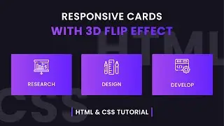 Responsive 3D Cards | CSS 3D Animation Tutorial