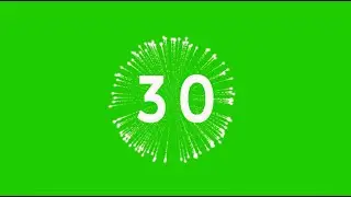 New 30 second count down animation, Green screen happy new year 2022 counting down animation