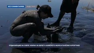 Озеро Чокрак на берегу Азовского моря