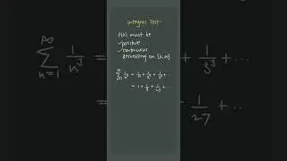 Using the ✍️integral test✍️ for convergence 🔥🔥 #apcalculus #apcalc #unit10 #shorts