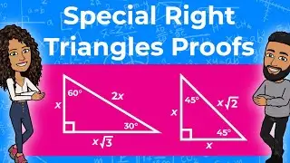 Special Right Triangle Proofs | 30-60-90 and 45-45-90 Triangle Side Ratios Proof | Partners in Prime