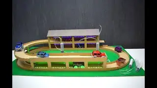 How to Make Amazing Hydraulic Powered Magic track with magic cars from Cardboard