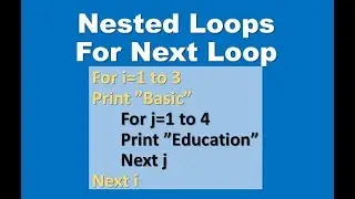 Nested Loops Nested For Next Loop | GW BASIC Programing Code Tutorial