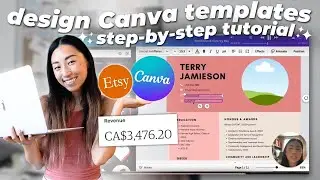 How to Design Canva Templates to Sell on Etsy 👩‍💻 FULL BEGINNERS DIGITAL PRODUCTS TUTORIAL FOR ETSY