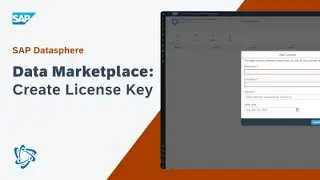 Create a License Key in Data Marketplace: SAP Datasphere