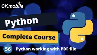 Python Complete Course #-56 Python working with PDF file