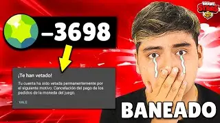 😔 ¡ME BANEARON! 😭 POR TENER GEMAS NEGATIVAS en BRAWL STARS...