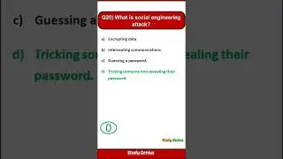 Q20) What is Social Engineering Attack? #cybersecurity #cyberattack #computergk #computerbasics