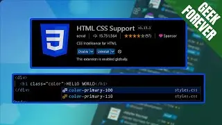 ⚙️Auto Class Suggestions - HTML CSS Support (VS Code Setup)