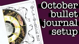 October Bullet Journal Setup 💜 Celestial witch theme