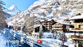 Zermatt to Visp by Train 🚞| Zermatt - Switzerland 🇨🇭| Valais