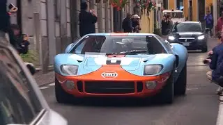 2x Le Mans winning Ford GT40 SOUND at Villa d'Este!