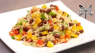 Caribbean Black Bean Rice Salad 🥗 Perfect BBQ Side Dish