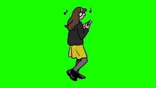 singing girl green screen video