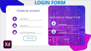 How to design a login form in Adobe XD | Download project files in the description