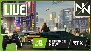 Cyberpunk 2077 on GeForce Now with RTX enabled!