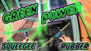 UNGER GREEN POWER RUBBER IMPROMPTU SQUEEGEE RUBBER REVIEW | WINDOW CLEANING TOOLS