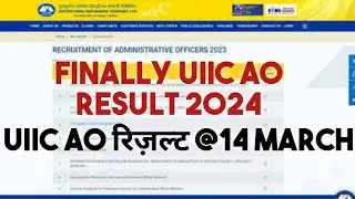 uiic ao result 2024 | UIIC AO EXAM RESULT DATE 2024 | uiic ao result