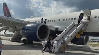 Delta planes tire burst on landing at Atlanta airport