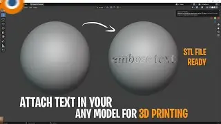 How to join text in any model and can use for 3d printing