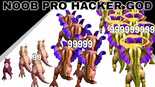 NOOB VS PRO VS HACKER VS GOD  in Dino Run: Dinosaur Runner Game