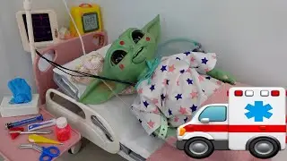 Baby Yoda Goes to the Hospital in An Ambulance 🚑