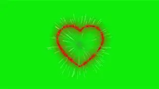 Heart Burst In Green Screen| Chroma Key | Free Overlay Effects