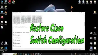 How To Restore Cisco Switch Configuration