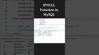 IFNULL Function in MySQL | Control Flow Functions in MySQL | #mysql_workbench #mysql #viral #trend