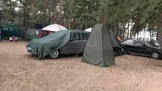 Обзор кемпинга в котором мы живём Переполненный Сосновый лес 🌳 Озёрные хроники (18)