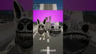 Monster Elephant VS Monster Giraffe VS Monster Bunny With Body Symbol Challenge | Zoonomaly