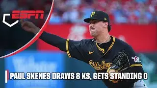 Paul Skenes strikes out 8, receives STANDING OVATION from Cards fans 🙌 | ESPN MLB