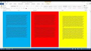 Add Different Colours to each Page - MS Word