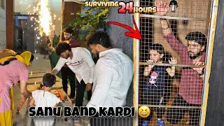 24 hours in jail challenge with sanu 😨 New baby aagya 😍🎉