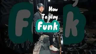 How to play FUNK drums #drummer #drumlesson #drumless #drumlessons #funk #funky