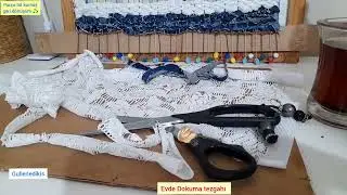PARÇA TÜL GERI DONUSUM FİKİRLERİ/DOKUMA TEZGAHI #Weaving #recycleidea #diy