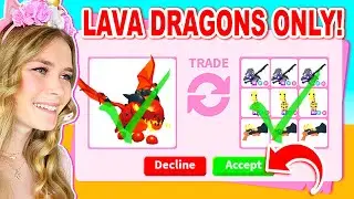 Trading LAVA DRAGONS ONLY In Adopt Me! (Roblox)