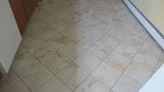 Diagonal tile Kitchen floor rip out to finish Time lapse