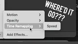 Where did Adobe Move our Time Remapping option in Premiere 2024? An easy fix.