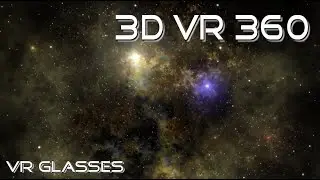 3D VR 360 video space made from 2D video