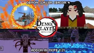 Demon Slayer Season 4 ADDON UPDATE in Minecraft PE 1.21