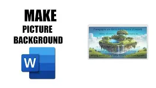 How to make picture background transparent in word