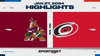 NHL Highlights | Coyotes vs. Hurricanes - January 27, 2024