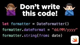 Dont write this code! (use the new formatting API instead 😌)