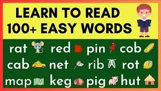 LEARN TO READ 100+ WORDS for Children -- Phonics  -- Reading Skills & Vocabulary  - Practice Reading