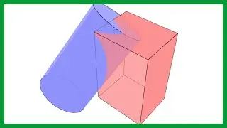 Practice Drawing Rotating 3D Interlocking Cube And Cylinder Model