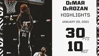 Highlights: DeMar DeRozans 30 PTS, 10 AST vs. DEN | 1.29.2021