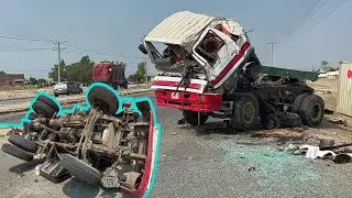 Heavy Duty Truck Trailer Road Accident Causes Of Steering System Failure “Pakistani Trucks”