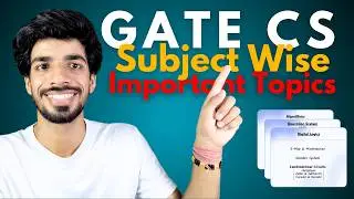 Subject Wise Important Topics Gate CSE 2025 | Jitendra Singh 