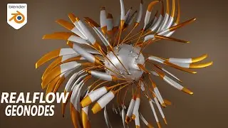 Abstract Realflow Animation With Geometry Nodes (Blender Tutorial)